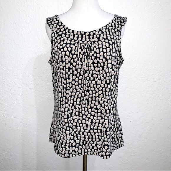 Calvin Klein Leopard Abstract Print Sleeveless Top - Picture 1 of 7